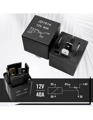 Caja de Fusibles y Relés 12V Gebildet 6 Vías Impermeable