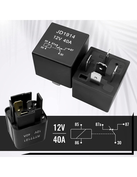 Caja de Fusibles y Relés 12V Gebildet 6 Vías Impermeable