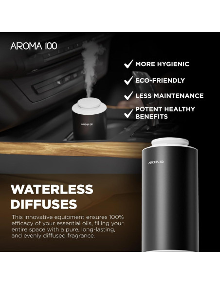 Difusor de Aceite Esencial Aroma100 Sin Agua Negro 110ml