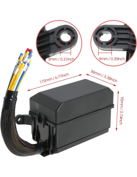Caja de Fusibles y Relés 12V Gebildet 6 Vías Impermeable
