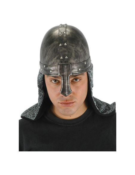 Casco de Caballero Grim Reapers con Drapeado y Protector Nasal