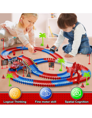 Pista de Carreras de Araña ANCITOY con 2 Coches Eléctricos