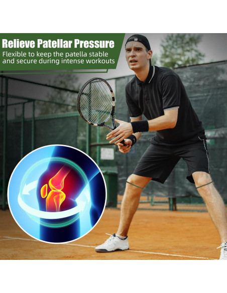 Banda de Rodilla de Silicona Foilswirl 2 Pcs Soporte Patelar M