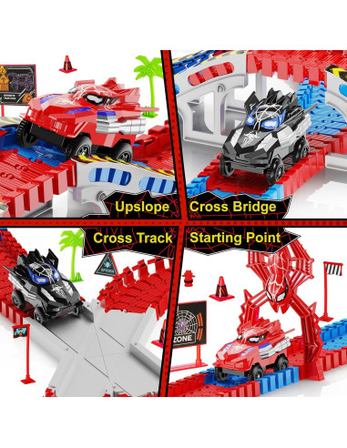 Pista de Carreras de Araña ANCITOY con 2 Coches Eléctricos