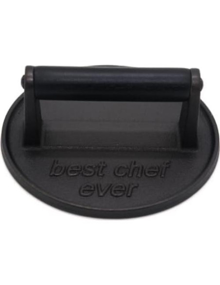 Prensa de Hierro Fundido JNXHON 16.3 cm con Mango de Madera Prensa de Hierro Fundido JNXHON 16.3 cm con Mango de Madera