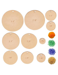 Herramienta de Fabricación de Pompones de Madera BENECREAT 12 Piezas