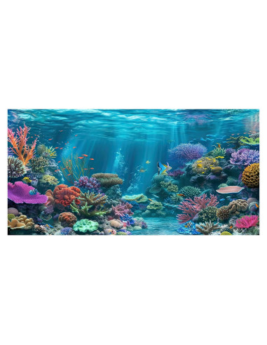 Fondo de Acuario iTapnoom 90x45cm Decoración Coral Poliester