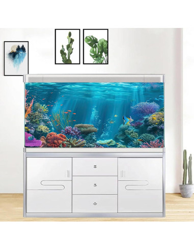 Fondo de Acuario iTapnoom 90x45cm Decoración Coral Poliester