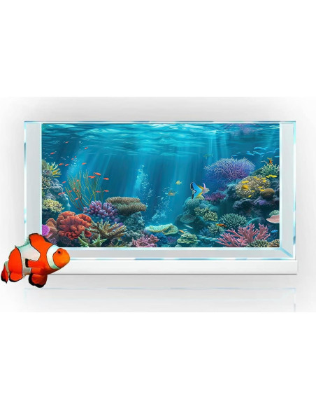 Fondo de Acuario iTapnoom 90x45cm Decoración Coral Poliester Fondo de Acuario iTapnoom 90x45cm Decoración Coral Poliester