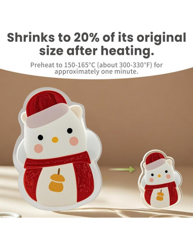 10 Hojas de Plástico Encogible Imprimibles Yncotte 21.6x27.9cm