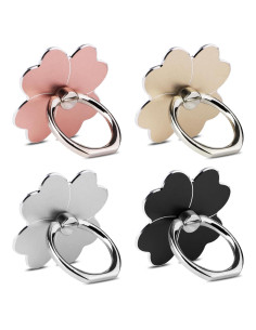 Soporte de Anillo para Teléfono Móvil Perla Dorada 4 Piezas