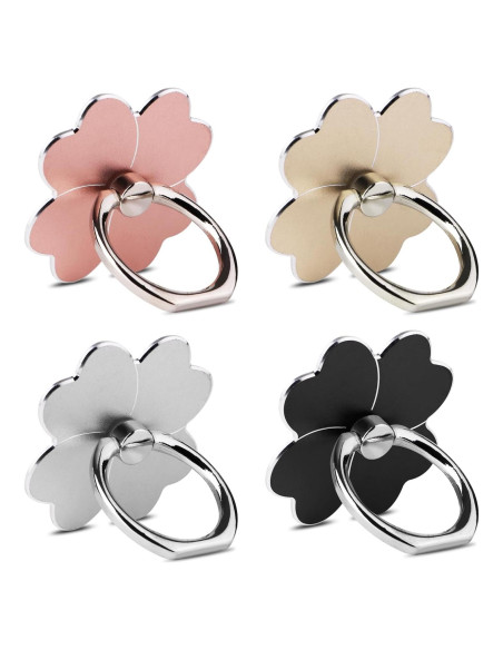 Soporte de Anillo para Teléfono Móvil Perla Dorada 4 Piezas Soporte de Anillo para Teléfono Móvil Perla Dorada 4 Piezas