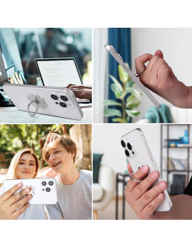 Soporte de Anillo para Teléfono Móvil Perla Dorada 4 Piezas