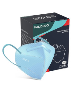 Mascarilla KN95 HALIDODO 5 Capas Transpirable Azul