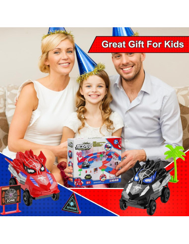 Pista de Carreras de Araña ANCITOY con 2 Coches Eléctricos