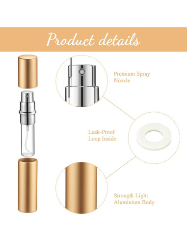 Zonon 56 Piezas Atomizador de Perfume Rellenable 5ml