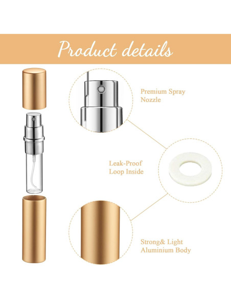 Zonon 56 Piezas Atomizador de Perfume Rellenable 5ml