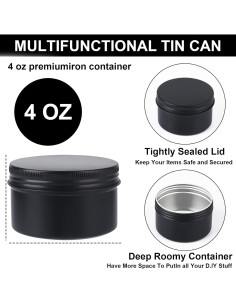 Paquete de 64 latas de aluminio OBKJJ 120 ml con tapa rosca 2