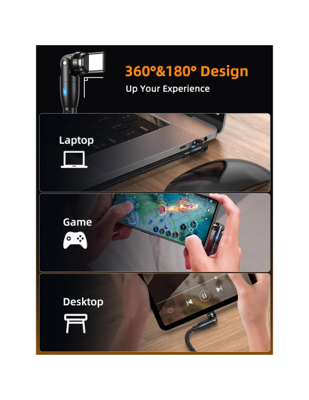 Cable de carga magnético USB C VAFOTON 100W 2Pack 1m 1.83m Cable de carga magnético USB C VAFOTON 100W 2Pack 1m 1.83m