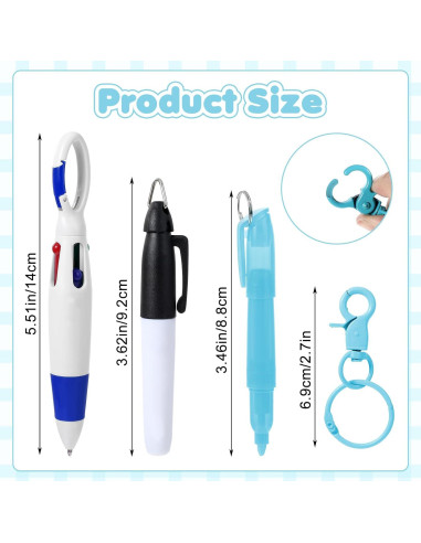 Juego de bolígrafos de enfermera Sibba azul con clip