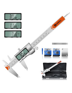 Calibrador Digital HARDELL 15 cm Acero Inoxidable Pantalla LCD