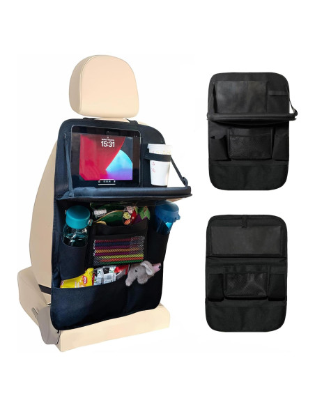 Organizador de Asiento Trasero de Coche Haoxiang, 9 Bolsillos, Negro