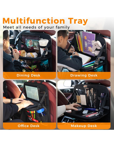 Organizador de Asiento Trasero de Coche Haoxiang, 9 Bolsillos, Negro