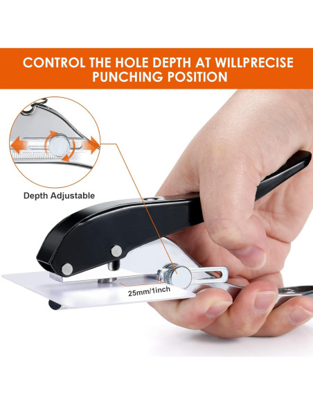 Perforadora de agujeros Rikolto 6mm portátil para papel