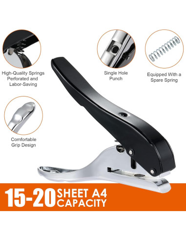 Perforadora de agujeros Rikolto 6mm portátil para papel