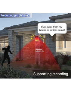 Alarma de Movimiento Solar HULPPRE con Sonido Grabable 130dB 2