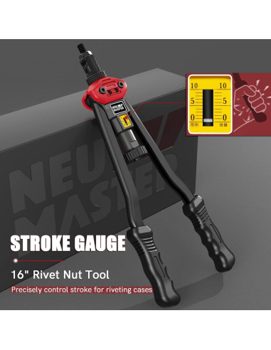 Kit de Herramienta de Tuerca Remachada NEU MASTER 16" 192 Piezas