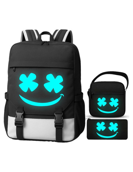 Mochila Escolar 3 en 1 Glowindark Impermeable con USB 35L Mochila Escolar 3 en 1 Glowindark Impermeable con USB 35L