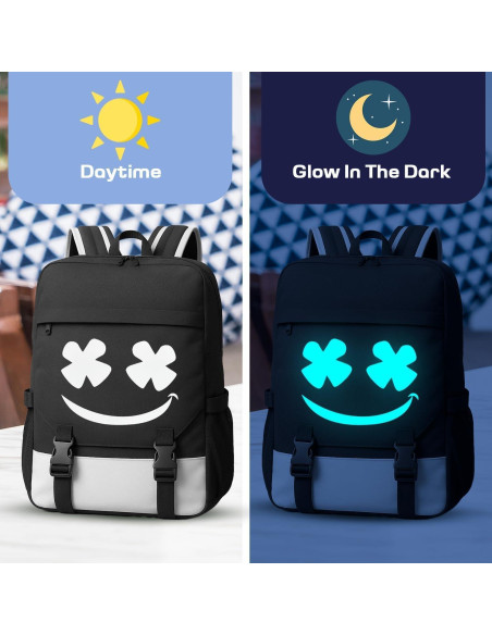 Mochila Escolar 3 en 1 Glowindark Impermeable con USB 35L Mochila Escolar 3 en 1 Glowindark Impermeable con USB 35L