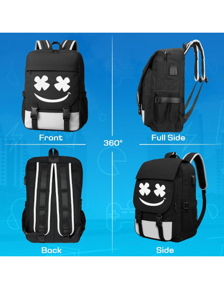 Mochila Escolar 3 en 1 Glowindark Impermeable con USB 35L Mochila Escolar 3 en 1 Glowindark Impermeable con USB 35L