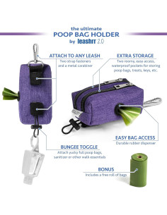 Dispensador de bolsas de excremento para perro Leashrr 2.0 Negro 2