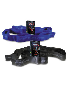 Banda de Resistencia THERABAND CLX 5 Pies Azul/Negro Extra Pesado
