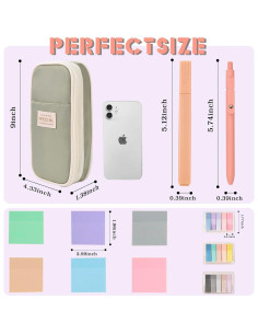 27 Piezas Suministros Escolares ChezMax - Marcadores, Bolígrafos y Notas 2