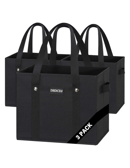 Bolsas de Compras Reutilizables DSDCDJ 3 Pack Alta Resistencia 33x26x28cm Bolsas de Compras Reutilizables DSDCDJ 3 Pack Alta Resistencia 33x26x28cm