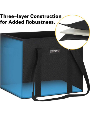 Bolsas de Compras Reutilizables DSDCDJ 3 Pack Alta Resistencia 33x26x28cm