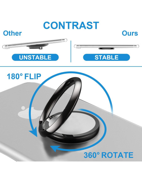 Juego de 4 Soportes de Anillo Rngeo para Dedos - Rotación 360