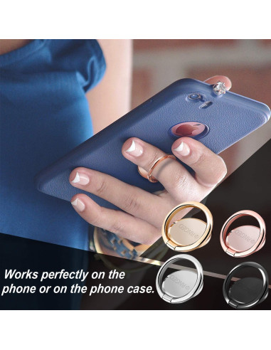 Juego de 4 Soportes de Anillo Rngeo para Dedos - Rotación 360