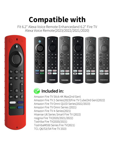 Funda de Silicona para Control Remoto Alexa Fire TV 4K Max