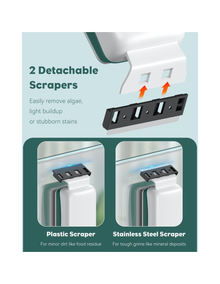 Limpiador Magnético de Acuario Pawfly con 2 Raspadores 6.35mm