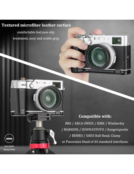 Mango de Agarre Haoge HG-XVIB para Fujifilm X100VI - Aluminio