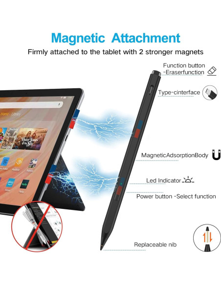 Stylus Pen Milikilo para Amazon Fire Max 11 y HD 10, 4096 puntos