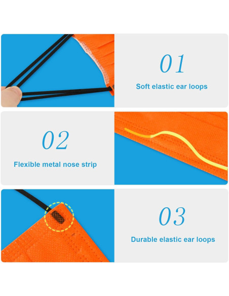 Mascarillas Desechables 60PCS 4 Capas Tomorotec Adultos