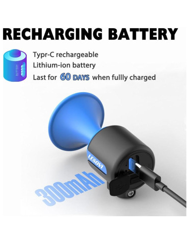 Timbre Eléctrico de Bicicleta LESOVI EH-2 PLUS 120dB IPX5