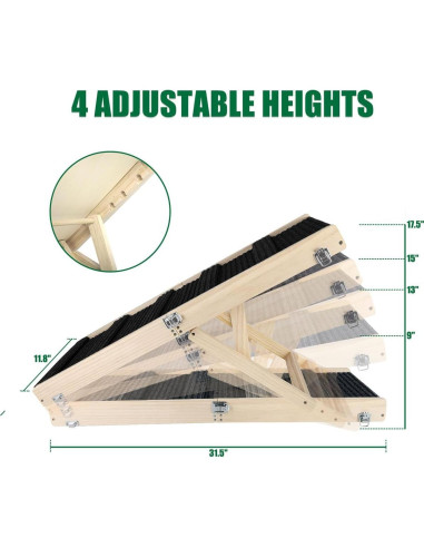 Rampa para Perros Pequeños Okydoky Plegable 81 cm Antideslizante