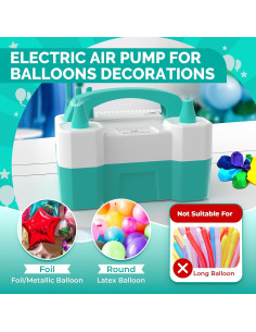 Bomba de Aire Eléctrica ETENWOLF P400 para Globos 550W 2