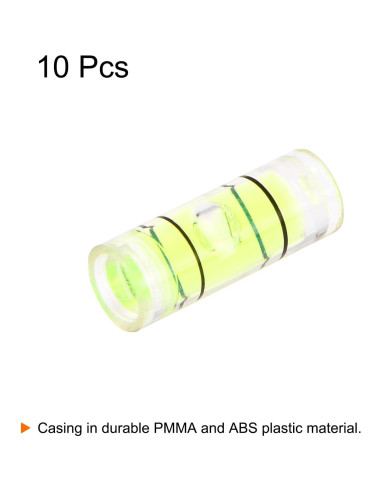 Niveles de Burbuja Cilíndricos HARFINGTON 10pcs 4.5x12mm